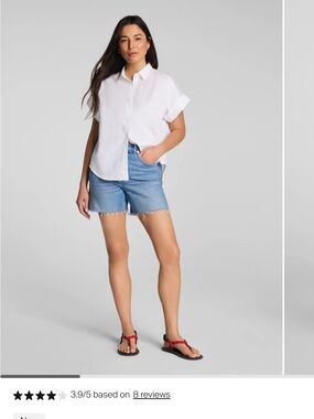 NWT SPANX raw edge Jean shorts.